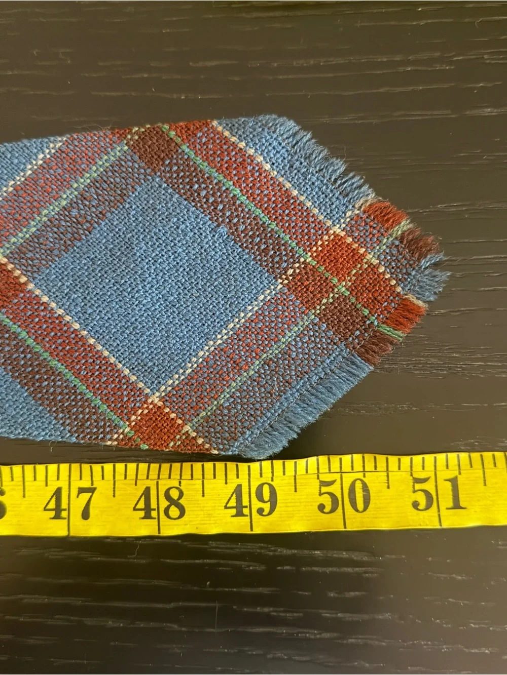 Vintage Chief Weavers Native American Indian Hand Loomed Wool Neck Tie Blue